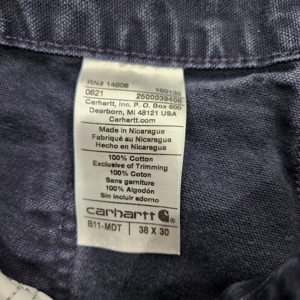 Carhartt men's b11-mdt size 38x30 - Picture 3 of 8